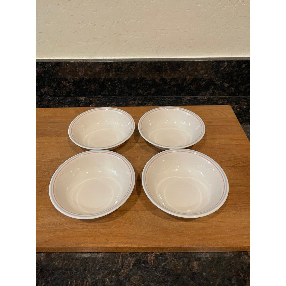 4 Corelle English breakfast dessert bowls